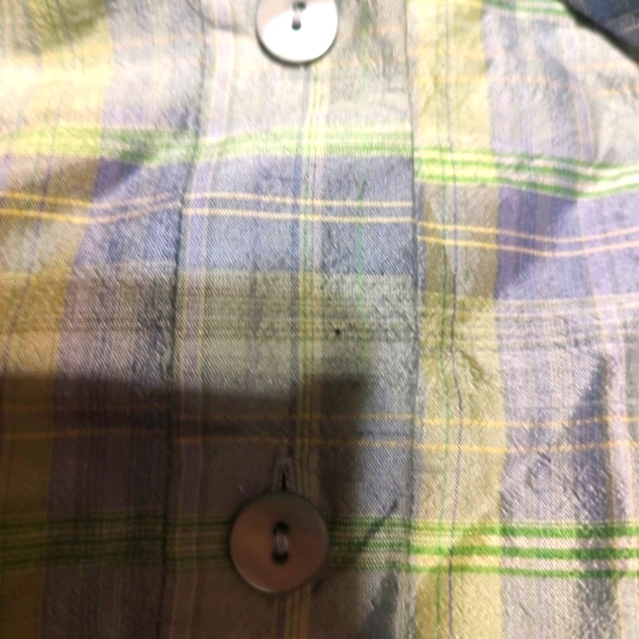 🔹💜💚🔹Beautiful Saks Fifth Avenue Genuine Silk Retro Style Button Up Dress - 8 - Picture 13 of 16